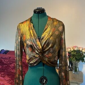 Zara Vintage-Style Floral Blouse